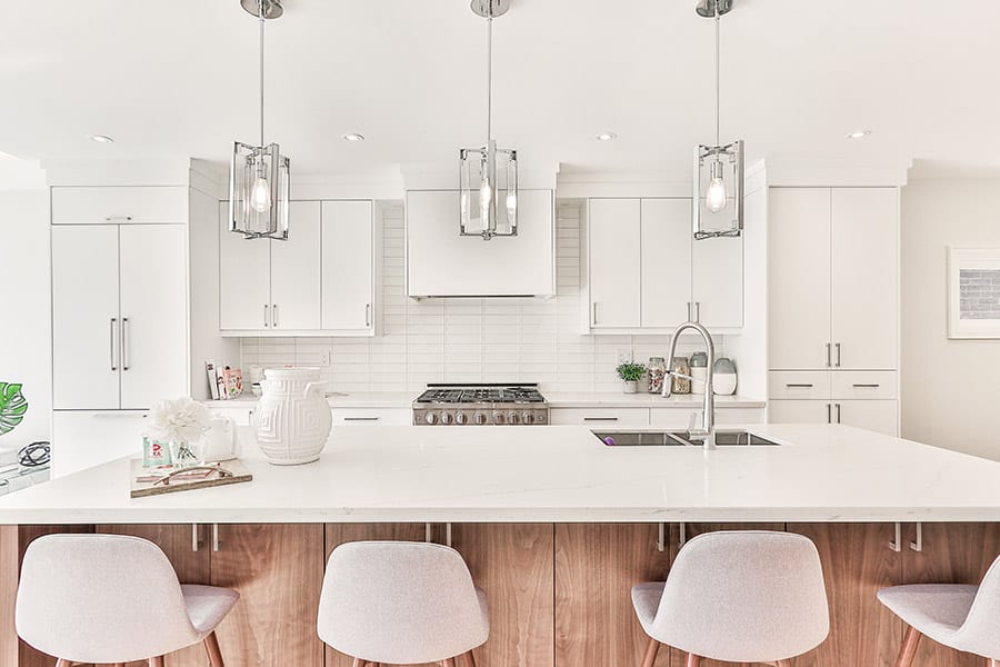 modern white kitchen remodeling contractor